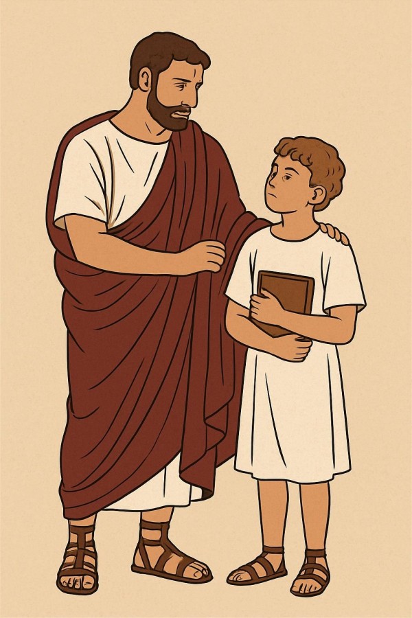 Roman relief suggested guardianship