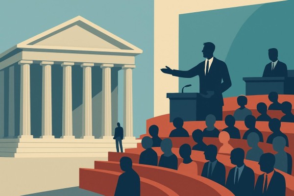 Illustration of a senatorial assembly by SchoolofRhodes