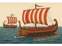 A detailed study model of an ancient trireme