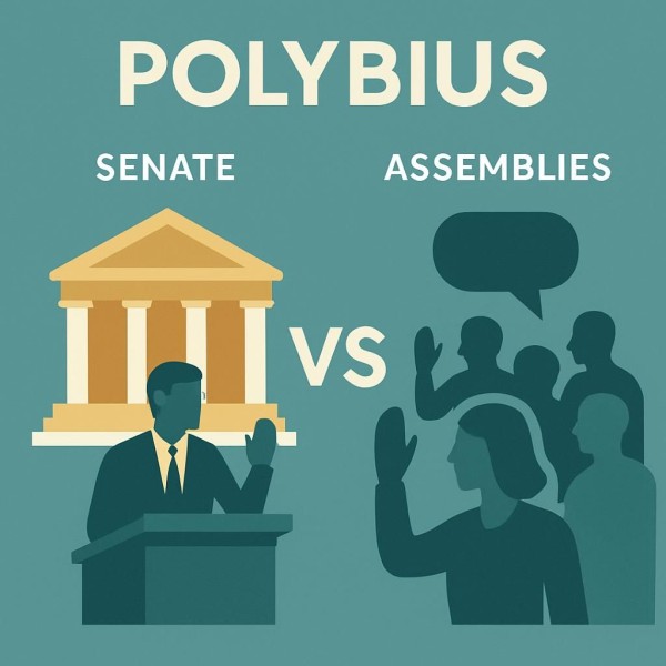 Ancient Roman scene: Senate debate