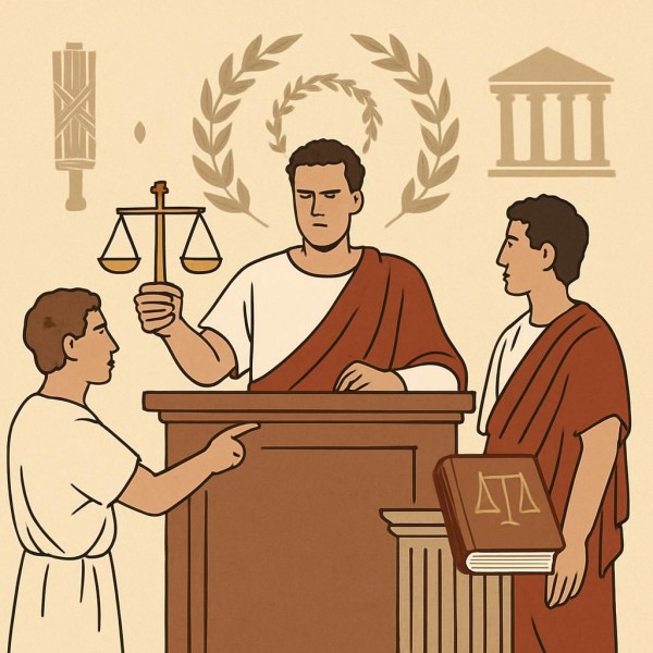 Ancient Roman Court Scene