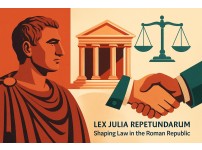 Ancient Roman Magistrates reading Lex Julia Repetundarum