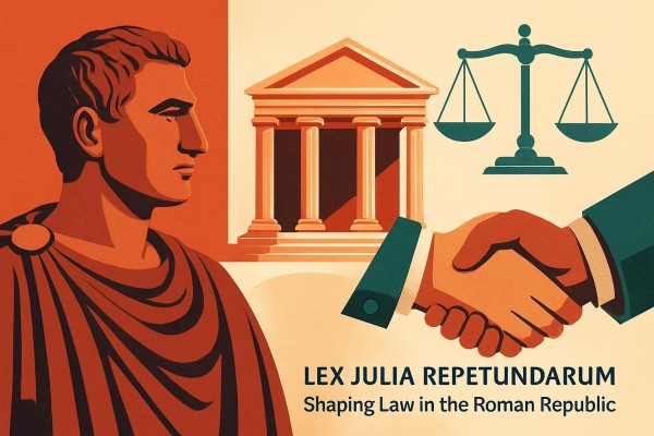 Ancient Roman Magistrates reading Lex Julia Repetundarum