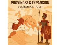 Ancient map of Lusitania within the Roman Republic