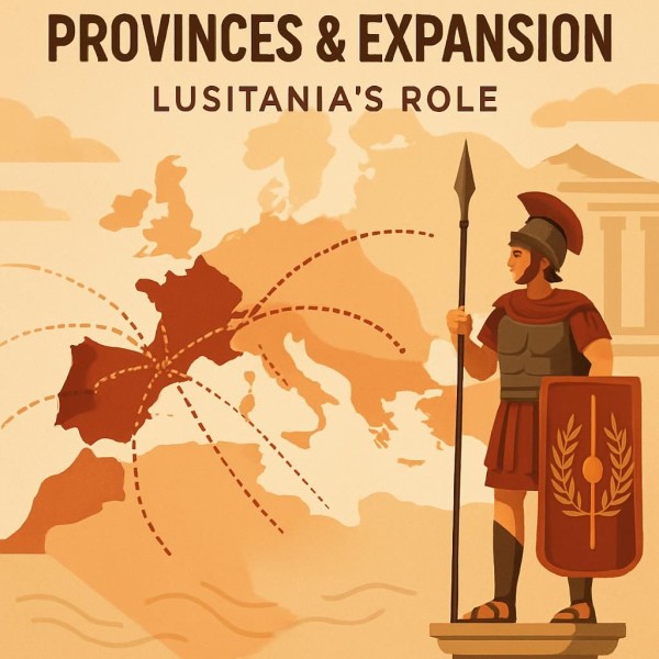 Ancient map of Lusitania within the Roman Republic