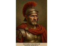 Ancient Roman soldier with a backdrop of the Roman Republic